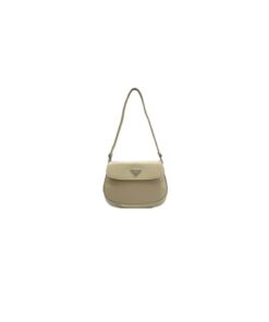 Small Prada Cleo brushed leather shoulder bag with flap