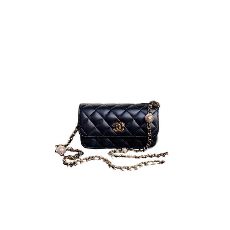 CHANEL Flap Phone Holder with Chain(HIGH-END GRADE)