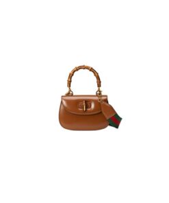 GUCCI BAMBOO 1947 JUMBO GG SMALL TOP HANDLE BAG