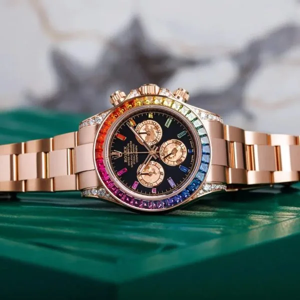 Rolex 116595 RBOW Cosmograph Daytona Rainbow 18k Rose Gold - Image 5