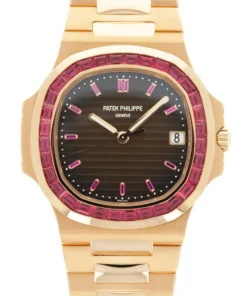 Patek Philippe Nautilus Rose Gold Brown Ruby Dial 40mm Ruby Bezel 5723/112R-001 - BRAND NEW