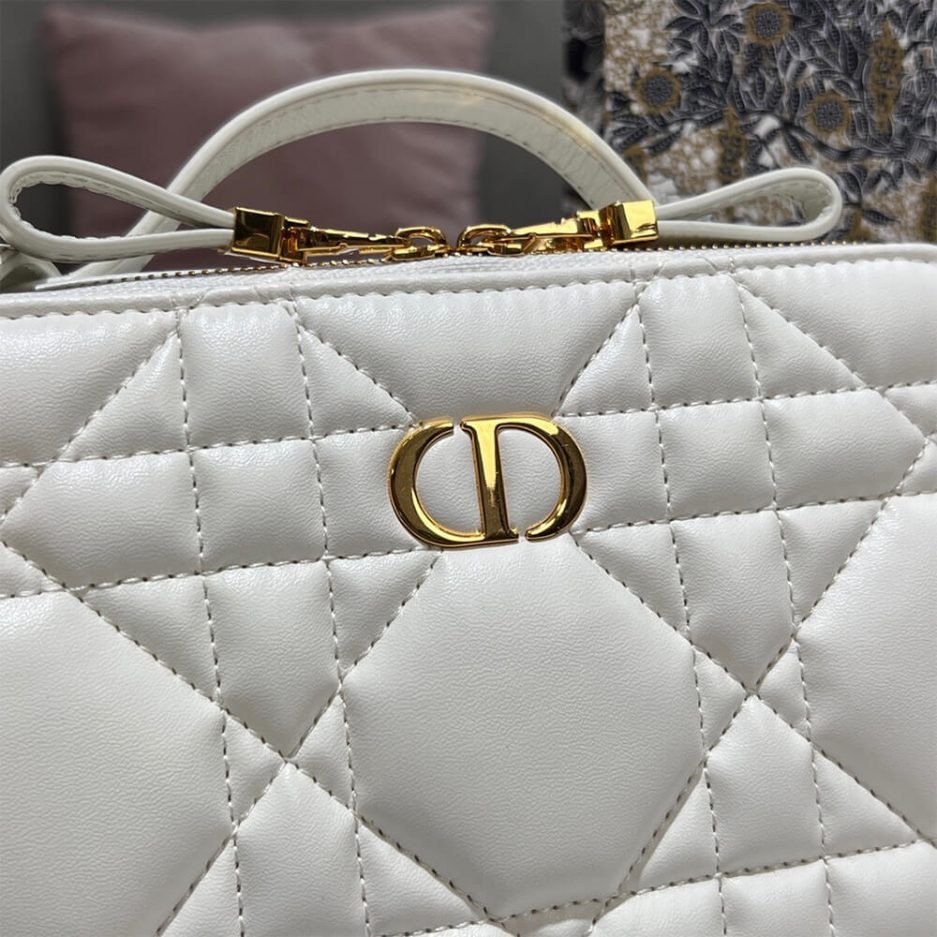 DIOR CARO BOX BAG WITH CHAIN - Image 7